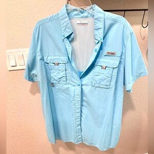 Woman’s Blue Columbia shirt